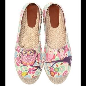 NIB-Sundias Owl Slip-On Espadrilles🌞